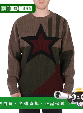 自营 Burberry男式卡其色Star Intarsia羊毛毛衣-卡其色ip ptn 美