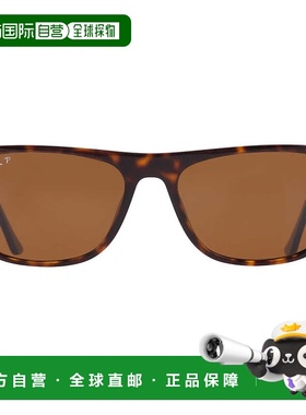 自营ray-banRay Ban Polarized Brown Rectangular Unisex Sungla