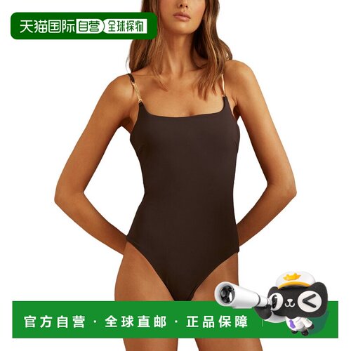 自营Reiss Imogen Swimsuit - brown 美国奥莱直发连体泳衣吊带