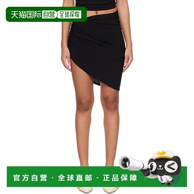 1h可退 香港直邮潮奢 Jacquemus 女士 黑色 The Drapeado 短裙 24