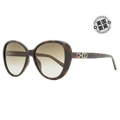 Jimmy Choo 女士椭圆形太阳镜 Amira/G/S 086HA Havana 57mm - 08