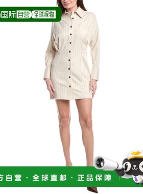 自营Kenneth Cole Striped Shirtdress - white 美国奥莱直发
