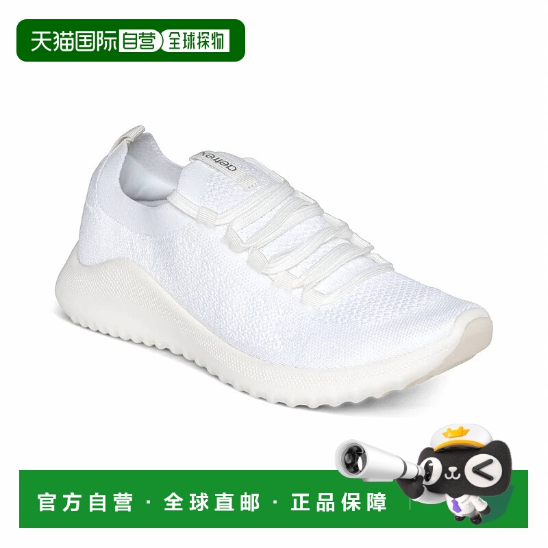 自营aetrex白色女式Carly Arch支撑运动鞋 美国奥莱直发