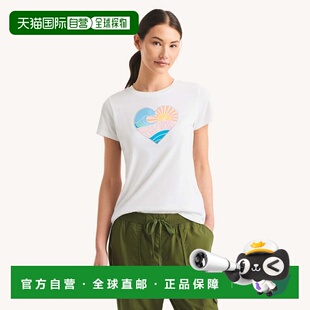 自营Nautica Womens Rhinestone Here Comes The Sun Graphic T-S