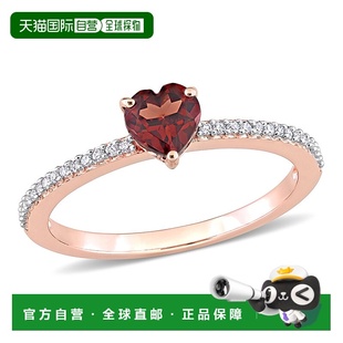 承诺戒 max1 TGW 心形石榴石和 克拉 自营 mimi