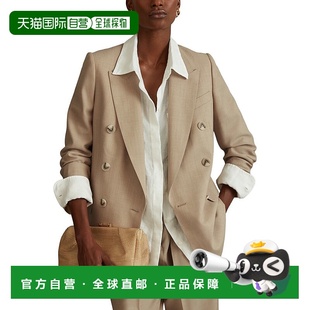 Breasted Double Wool Blazer 美国奥 自营Reiss neutral Sadie