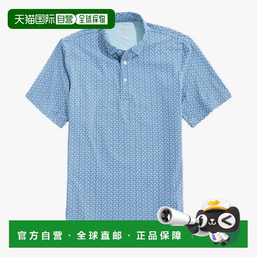 自营Vineyard Vines Palmero男士蓝色polo衫GBO2241-蓝色 美国奥