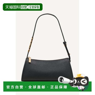 自营dknyAvril Top-Zip Shoulder Bag - black/gold 美国奥莱直发