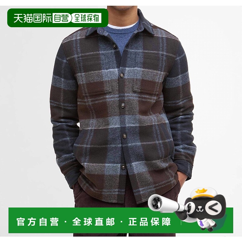 自营barbourChapter Tailored Check Overshirt In Midnight Oak