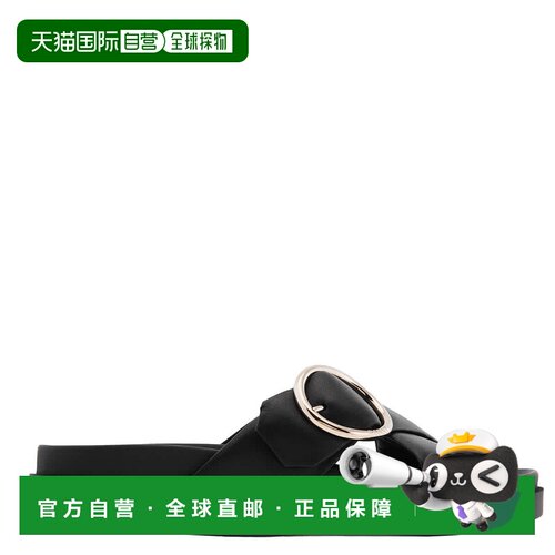 自营Bally Elida皮革拖鞋-黑色 美国奥莱直发