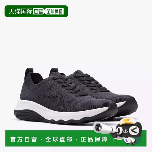 自营Clarks Circuit Tie 26174951运动鞋女式黑色便鞋JOBB525-黑
