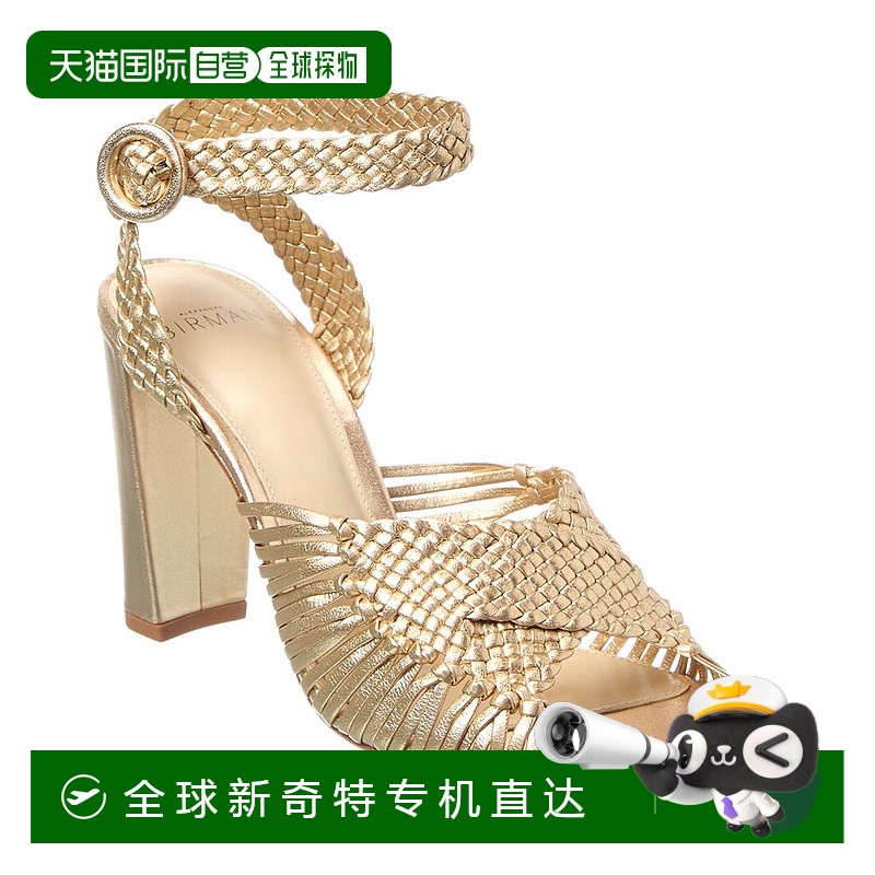 自营 Alexandre Birman Ellie 90皮革凉鞋-金色 【美国奥莱】直发