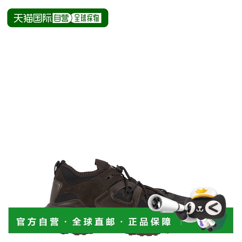 自营tod'sLeather And Technical Fabric Sneakers - black 美国