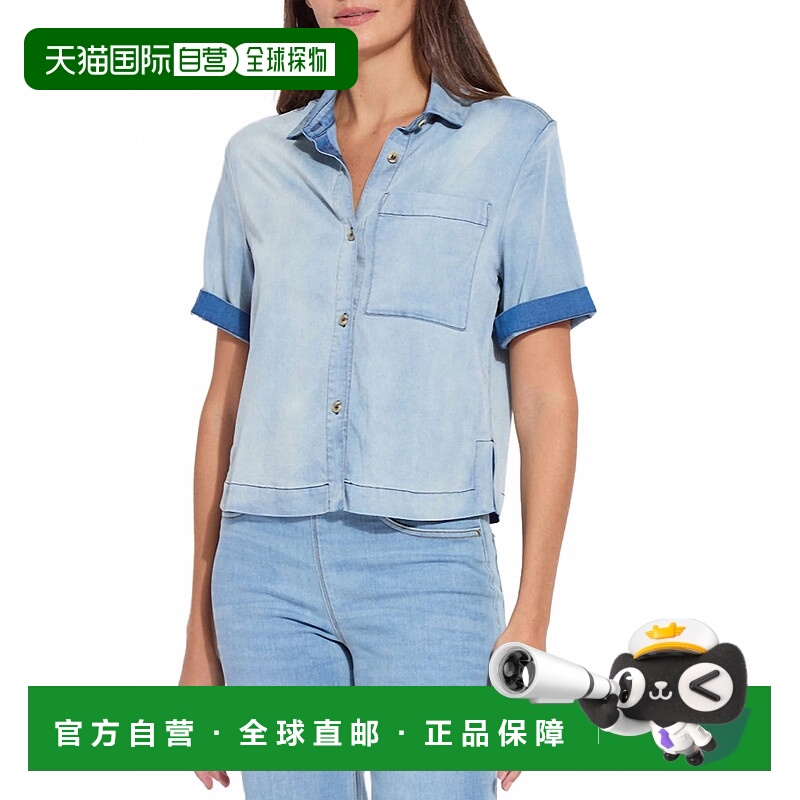 自营 lysseBianca St Chambray短袖上衣，漂白蓝-漂白蓝 美国奥莱