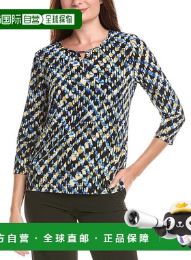 自营 Jones New York印花上衣-蓝色 美国奥莱直发女装