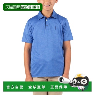 自营Tailorbyrd Melange Mesh Performance Polo Shirt - blue 美