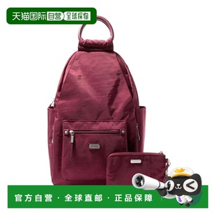 自营baggallini All Day Backpack with RFID Wristlet - dark ch
