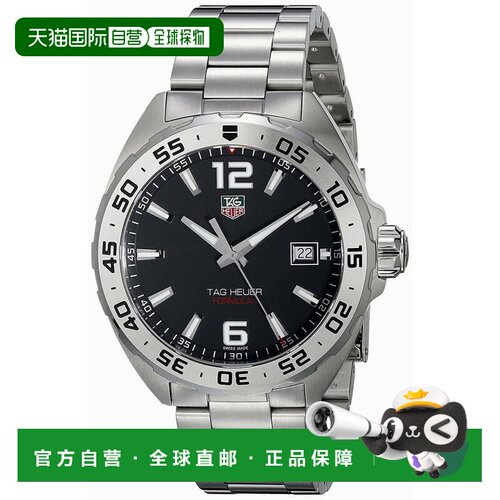 自营Tag Heuer男士Blackdial手表-黑色 美国奥莱直发