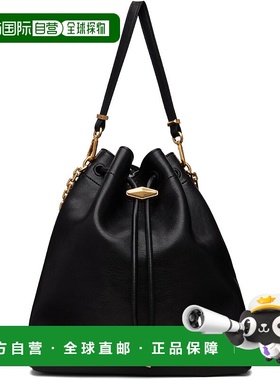 香港直邮潮奢 Jimmy Choo 周仰杰 女士 黑色 Cinch Bucket Chain