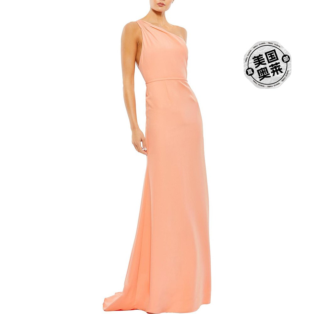 mac duggal女士 Mermaid Maxi Evening Dress peach【美国奥莱】