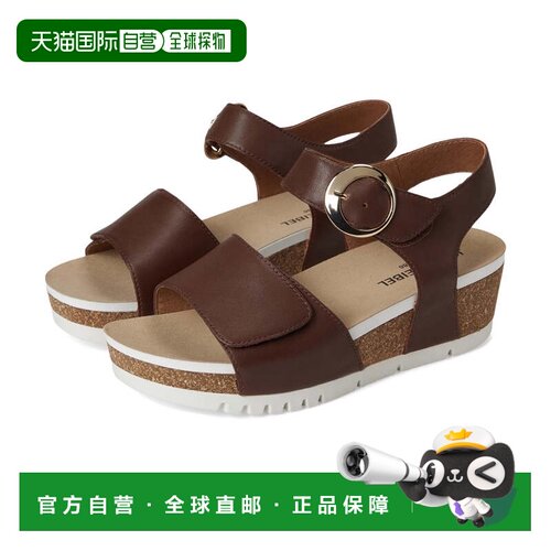 自营Josef Seibel Quinn 16凉鞋女式干邑白兰地皮革厚底ZOGG3313-