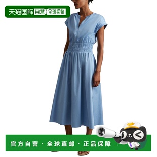 Waist Ruched Midi Dress 美国奥莱直发 自营Reiss blue Lena