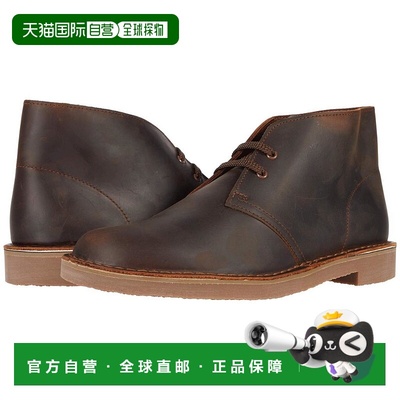 美国直邮Clarks 男士 沙漠靴英伦靴子男鞋休闲系带拼接男靴