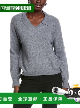 自营 minnie rose米妮玫瑰领羊绒毛衣-灰色 美国奥莱直发