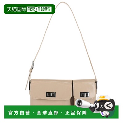 自营by far到目前为止Billy漆皮单肩包-浅棕色 美国奥莱直发
