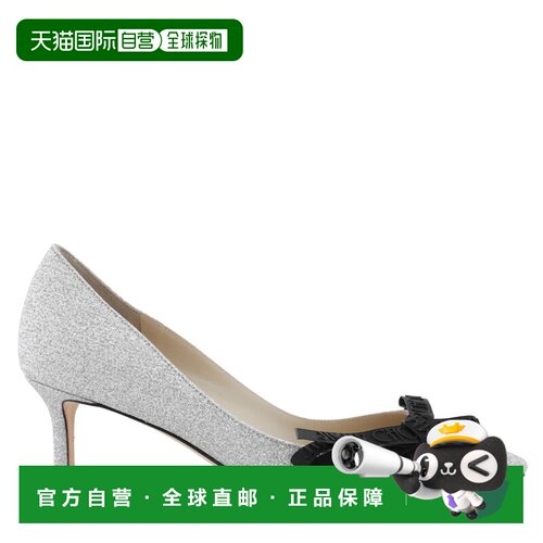 自营Jimmy Choo romi 60闪光高跟鞋-银色/黑色 美国奥莱直发
