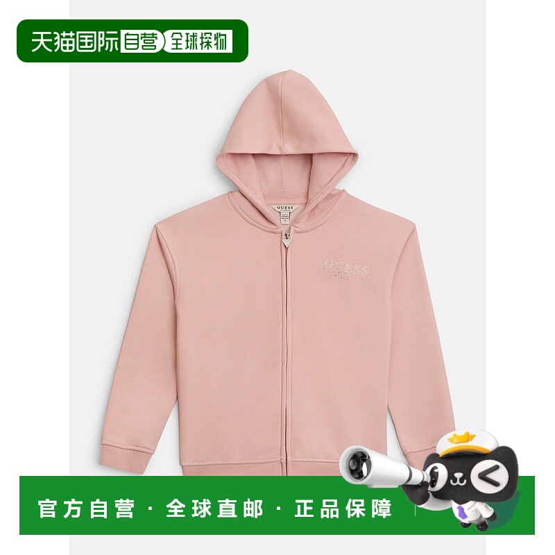 自营guessEco Eva Full-Zip Active Hoodie (7-14) - rose bliss