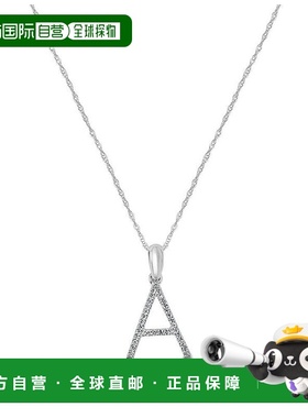 自营 sabrina14k 金和钻石初始项链 - 白色 a 美国奥莱直发吊坠