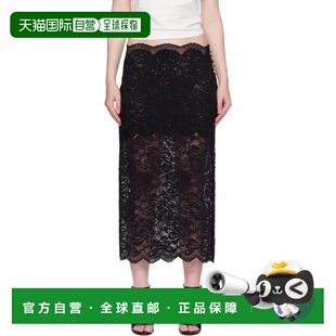 黑色蕾丝半身裙 1h可退 女士 Rabanne 24AJJU598PA0 香港直邮潮奢