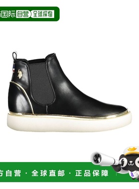 自营u.s. polo assn.美国POLO ASSN.涤纶女式靴子-黑色 美国奥莱