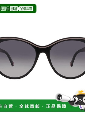 自营Carolina Herrera Grey Cat Eye Ladies Sunglasses HER 0142