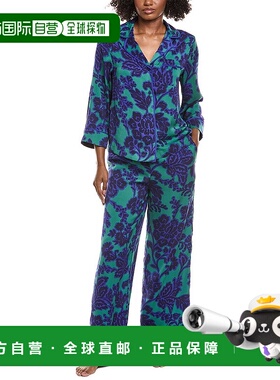 自营Sanctuary 2pc Top & Pant Pajama Set - green 美国奥莱直发