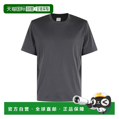 自营eleventyClassic Round-Neck Anthracite T-Shirt - grey 美