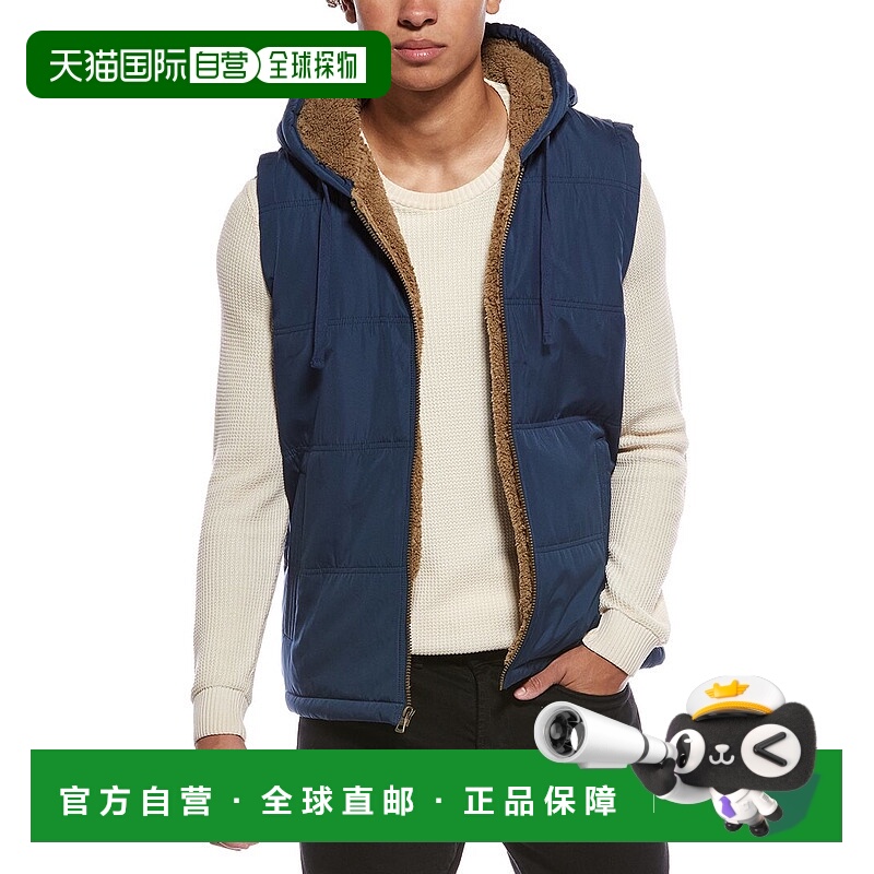 自营WEATHERPROOF VINTAGE Sherpa Lined Hooded Puffer Vest - b