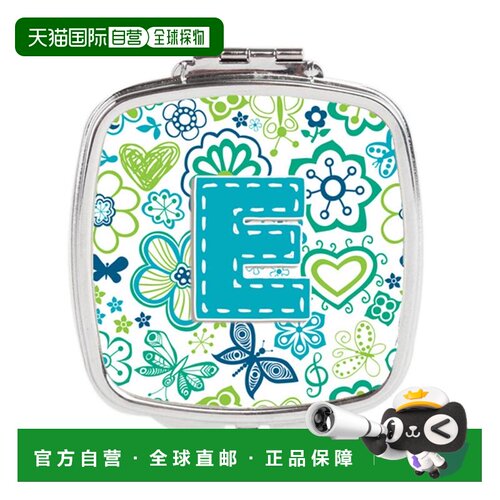 自营 Carolines Treasures CJ2006-ESCM 字母 E 花朵和蝴蝶正品