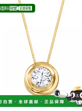 自营Ross-Simons Double Bezel-Set Diamond Solitaire Necklace