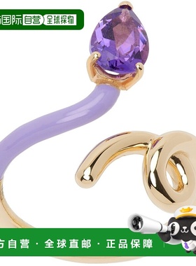 1h可退 香港直邮潮奢 BEA BONGIASCA 女士 金色 & 紫色 Vine 戒指