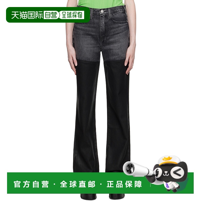 1h可退 香港直邮潮奢 Frame Denim 女士 黑色 Le Jane 牛仔裤 LJN