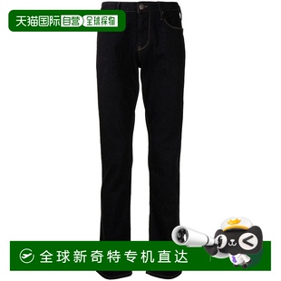 emporio 直筒牛仔裤 自营 armani经典 美国奥莱 五口袋设计 黑色