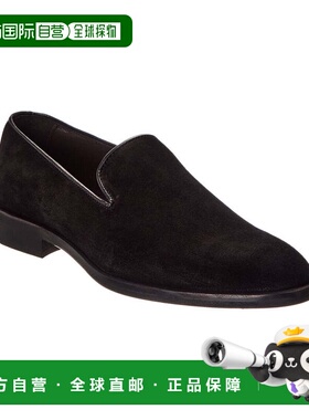 自营M by Bruno Magli Ellington Suede Loafer - black 美国奥莱