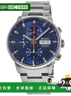 自营Mido Commander Chronograph Blue Dial Steel Men's Watch M