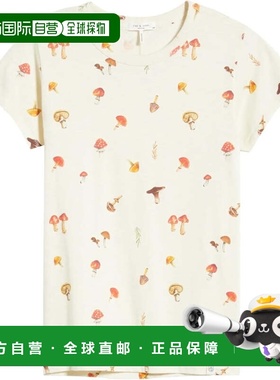 自营rag & bone Women's All Over Mushroom Tee - ivory multi