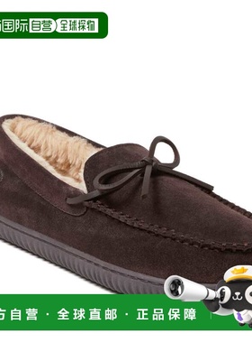 自营Dearfoams Men's Douglas Genuine Suede Moccasin House Sho