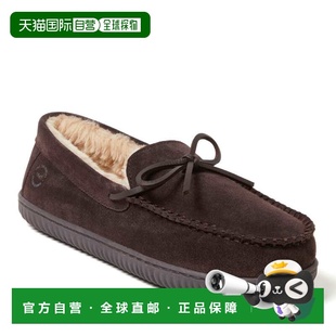 自营Dearfoams Men's Douglas Genuine Suede Moccasin House Sho