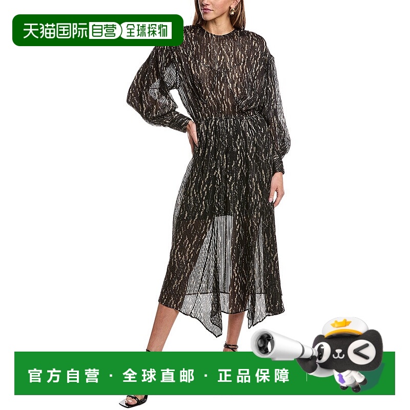 自营IRO Ansen真丝混纺长裙-黑色 美国奥莱直发