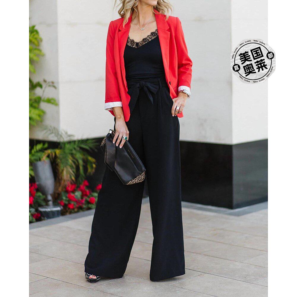 bb dakota黑色阔步系带腰秋季新款 黑色 【美国奥莱】直发